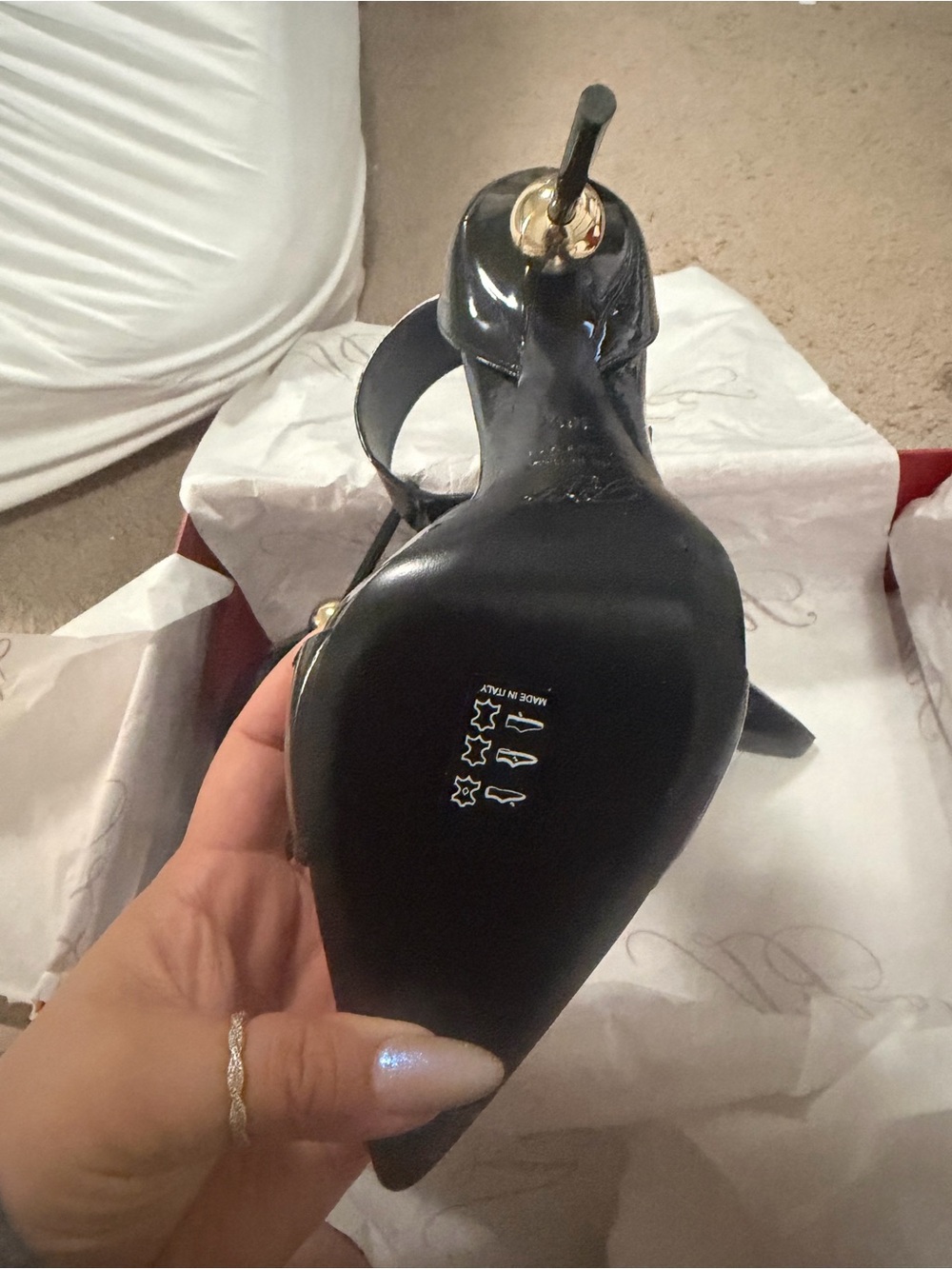 Authentic Roger vivier Black Patent Pointed Toe Stiletto pump 110 size 36.5 - Picture 7 of 7